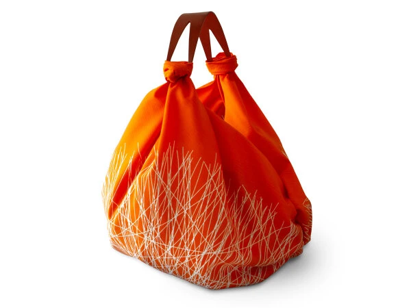 Baumwolltasche Furoshiki Tsuru, Orange, 100 Cm 11 Baumwolltasche Furoshiki Tsuru, Orange, 100 Cm – Bild 11