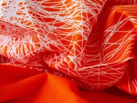 Baumwolltasche Furoshiki Tsuru, Orange, 100 Cm 5 Baumwolltasche Furoshiki Tsuru, Orange, 100 Cm – Bild 5