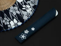 Handfächer Aihitoe Kon, Blau 7 Handfächer Aihitoe Kon, Blau – Bild 7