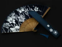 Handfächer Aihitoe Kon, Blau 8 Handfächer Aihitoe Kon, Blau – Bild 8