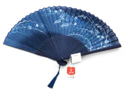 Handfächer Aino-cho, Blau -Besteckladen handfaecher aino cho blau 1