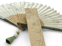 Handfächer Eien, Grün 3 Handfächer Eien, Grün – Bild 3