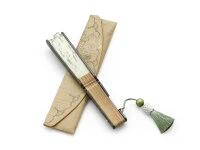 Handfächer Eien, Grün 4 Handfächer Eien, Grün – Bild 4