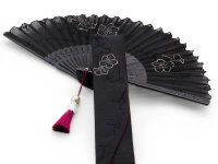 Handfächer Eien, Schwarz 3 Handfächer Eien, Schwarz – Bild 3