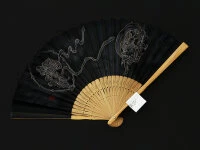 Handfächer Fujin Raijin, Donner-Gott, Schwarz 8 Handfächer Fujin Raijin, Donner-Gott, Schwarz – Bild 8