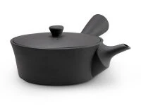 Japanische Kyusu Sencha 320, Banko Yaki, 320 Ml, Schwarz