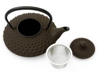 Japanische Teekanne Gusseisen Hira Arare, 0,5 L, Braun 10 Japanische Teekanne Gusseisen Hira Arare, 0,5 L, Braun – Bild 10