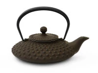 Japanische Teekanne Gusseisen Hira Arare, 0,5 L, Braun 7 Japanische Teekanne Gusseisen Hira Arare, 0,5 L, Braun – Bild 7