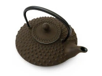 Japanische Teekanne Gusseisen Hira Arare, 0,5 L, Braun 8 Japanische Teekanne Gusseisen Hira Arare, 0,5 L, Braun – Bild 8