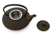 Japanische Teekanne Gusseisen Hira Arare, 0,5 L, Braun 9 Japanische Teekanne Gusseisen Hira Arare, 0,5 L, Braun – Bild 9