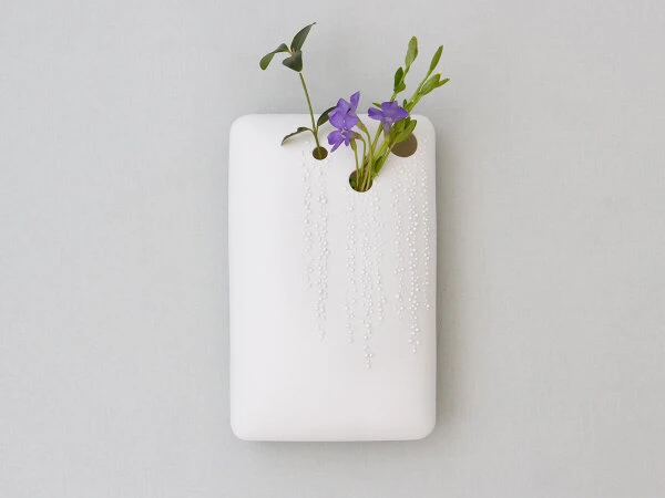 Japanische Vase Act/ Rain Drop, Weiß 5 Japanische Vase Act/ Rain Drop, Weiß – Bild 5