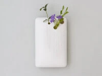 Japanische Vase Act/ Rain Drop, Weiß