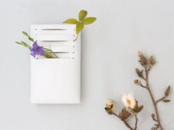 Japanische Vase Act/ Slit, Weiß -Besteckladen japanische vase act slit weiss 1