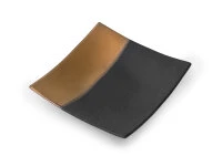 Japanischer Teller Sou, Schwarz-gold, 2 Größen