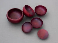 Oryoki Schalenset Rot 5 Oryoki Schalenset Rot – Bild 5